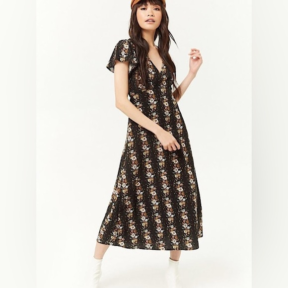 Forever 21 Dresses & Skirts - Forever 21 long floral print dress size small